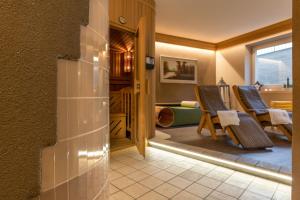 Istumisnurk majutusasutuses Albergo Contrin