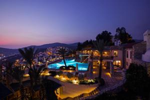 a large city with lots of palm trees at The Marmara Bodrum - Adult Only in Bodrum City