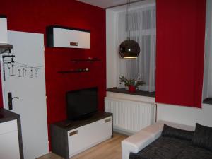 Kuchyň nebo kuchyňský kout v ubytování Apartmány Liška