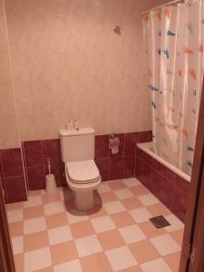 托爾德西拉斯的住宿－桑安託林旅館－餐廳，一间带卫生间和淋浴的浴室