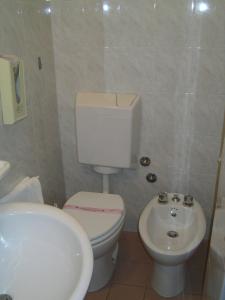 Koupelna v ubytování Albergo Moretti
