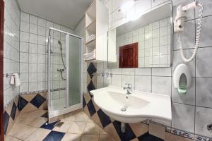 A bathroom at Apartments & Rooms Ruzmarin