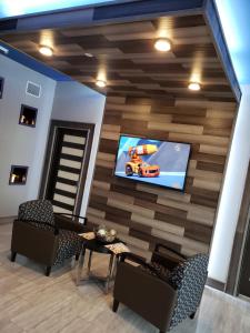 TV a/nebo společenská místnost v ubytování Hotel Blue - Woodlands