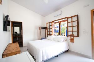 Cama o camas de una habitación en EcoVilla Las Mareas