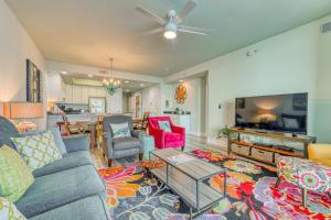 a living room with a couch and a table at San Carlos #1808 in Gulf Shores