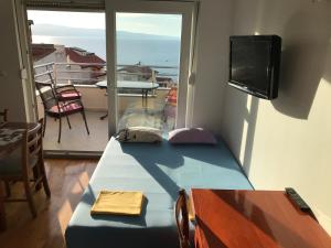 Televízia a/alebo spoločenská miestnosť v ubytovaní Gala Apartments
