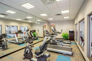 un gimnasio con cintas de correr y máquinas elípticas en Holiday Inn Express & Suites Ottawa East-Orleans, an IHG Hotel, en Ottawa