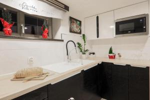 Kuchnia lub aneks kuchenny w obiekcie GÓRALSKA VILLA APARTAMENTY Z JACUZZI & HOME SPA & Zakopane