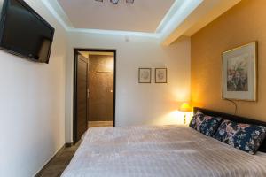 Posteľ alebo postele v izbe v ubytovaní Apartment Krupówki Premio