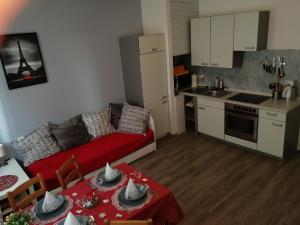 Kuchyň nebo kuchyňský kout v ubytování Apartmány Agáta Abertamy
