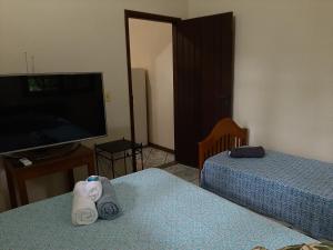 TV a/nebo společenská místnost v ubytování Casa Pomar do Aconchego