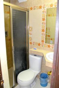 Koupelna v ubytování Hotel Melina