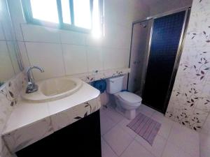 Koupelna v ubytování Hotel Melina