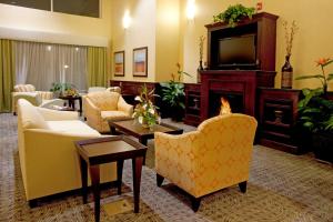 Televízia a/alebo spoločenská miestnosť v ubytovaní Holiday Inn Express Hotel & Suites Chaffee - Jacksonville West, an IHG Hotel