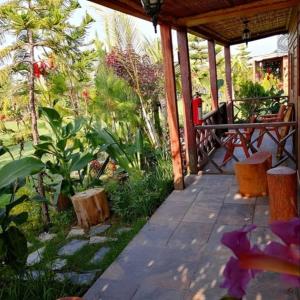 Zahrada ubytování Cabañas la finca 2