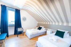 Un ou plusieurs lits dans un hébergement de l'établissement Hotel Cote Basque