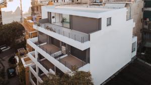 an aerial view of a white building at Elysium Boutique Apartments in Athens
