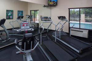 un gimnasio con cintas de correr y máquinas elípticas en Holiday Inn Express - Clermont, an IHG Hotel en Clermont