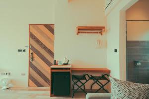Giường trong phòng chung tại Shark B&B