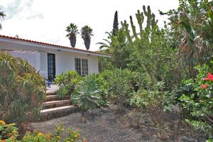 una casa blanca con árboles y plantas delante de ella en Casitas Vista Valle Alto, en El Paso