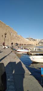 a group of boats are docked in a harbor at Dar Warda in Bizerte