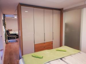 Postel nebo postele na pokoji v ubytování Hoamatleuchten
