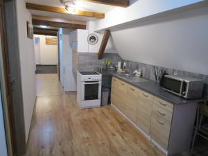 Una cocina o cocineta en Ubytování u Kapličky