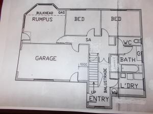 a drawing of a floor plan of a house at Costa Plenti Southend BnB in Southend