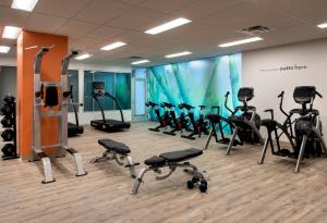 a gym with treadmills and elliptical machines at EVEN Hotel Pittsburgh Downtown, an IHG Hotel in Pittsburgh