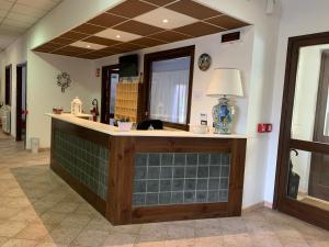 The lobby or reception area at Albergo Parco Gran Sasso