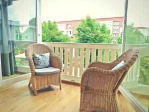 Balkón nebo terasa v ubytování Ferienwohnung Beach Loft im Haus Kühlung