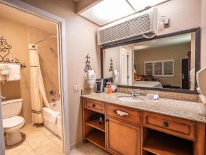 a bathroom with a sink and a mirror at Casa Ojai Inn in Ojai