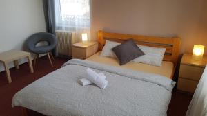 Katil atau katil-katil dalam bilik di Hotel Rohanov