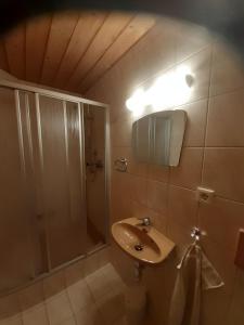 Kúpeľňa v ubytovaní Ferienhaus Alpsteig
