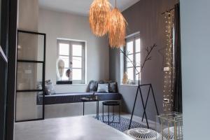 A bed or beds in a room at Sophia Aegina