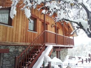 Eco Chalet Maison Dominique v zimě