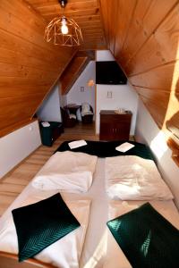 a bedroom with two beds in a attic at Willa Florynka in Biały Dunajec +102 photos