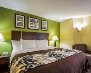 מיטה או מיטות בחדר ב-Sleep Inn Asheville-Biltmore West