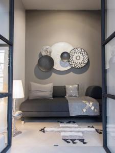 A seating area at Sophia Aegina