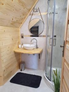 Koupelna v ubytování Domek z widokiem na Tatry