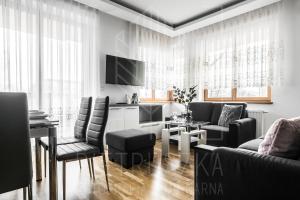 Televízia a/alebo spoločenská miestnosť v ubytovaní Apartamenty pod Orłem - Rezydencja do Skoczni