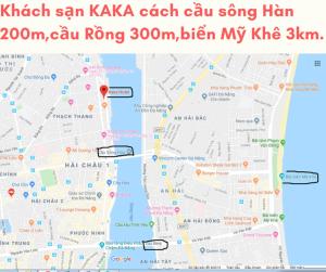 Un mapa de la captura de khash jam kkka. Llámalo. en KaKa Hotel Han River, en Da Nang