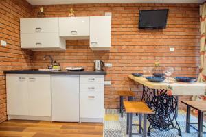 Kuchyňa alebo kuchynka v ubytovaní Apartamenty na Galicówce