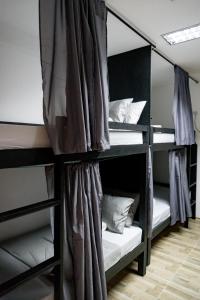 Двухъярусная кровать или двухъярусные кровати в номере Crazy Bears Hostel