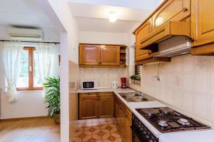 Kuchyň nebo kuchyňský kout v ubytování Antares Apartments