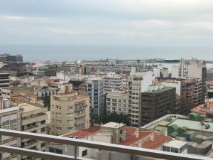 a view of a city with tall buildings at Apartamento with Jacuzzi & sea view in Alicante