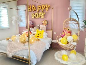 Voodi või voodid majutusasutuse Burano Yellow Villa toas