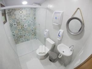 Koupelna v ubytování Manaca Hospedaria
