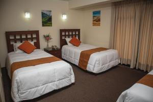 Cama ou camas em um quarto em Hotel Ferrua