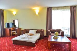 Μια τηλεόραση ή/και κέντρο ψυχαγωγίας στο Hotel Bojur & Bojurland Apartment Complex